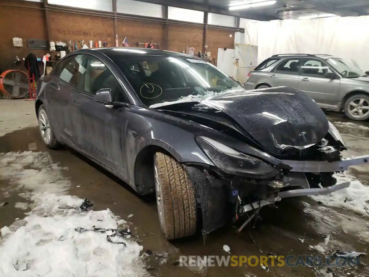 1 Photograph of a damaged car 5YJ3E1EB5NF126359 TESLA MODEL 3 2022