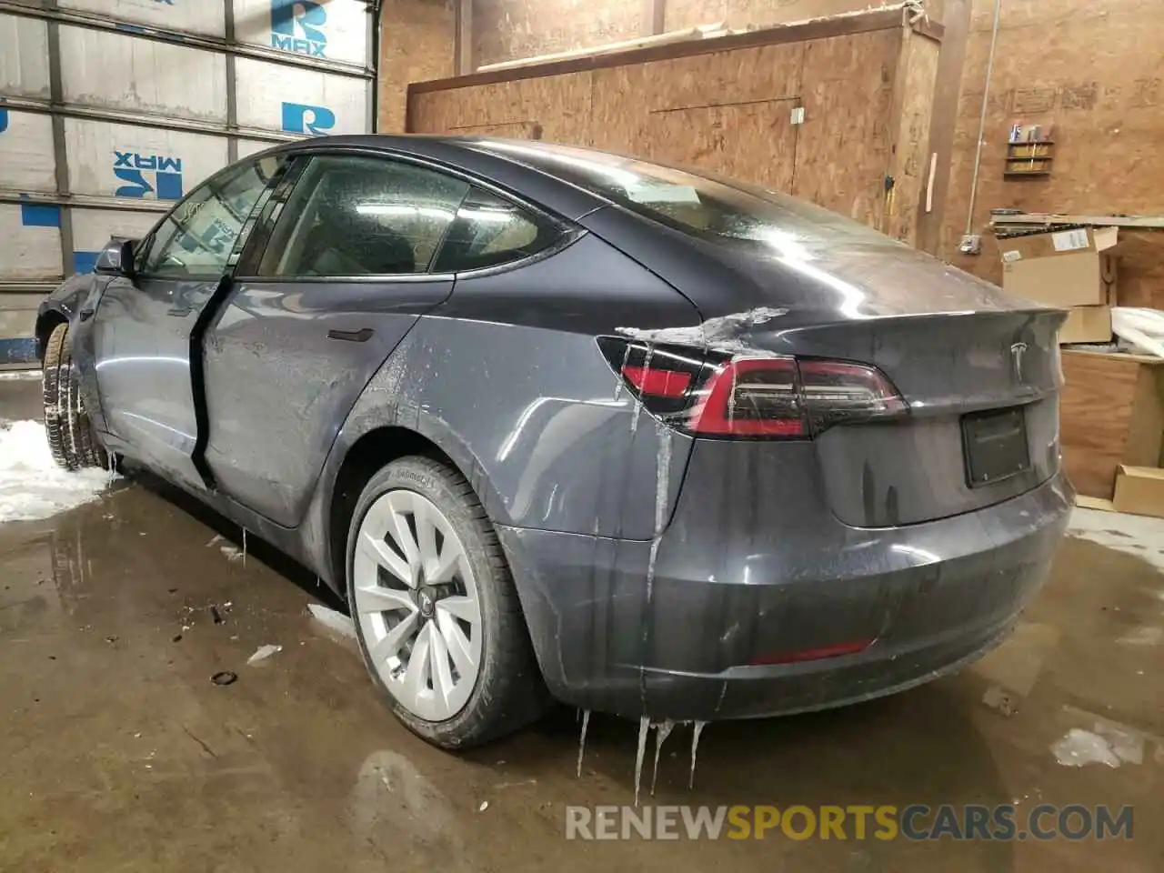 3 Photograph of a damaged car 5YJ3E1EB5NF126359 TESLA MODEL 3 2022