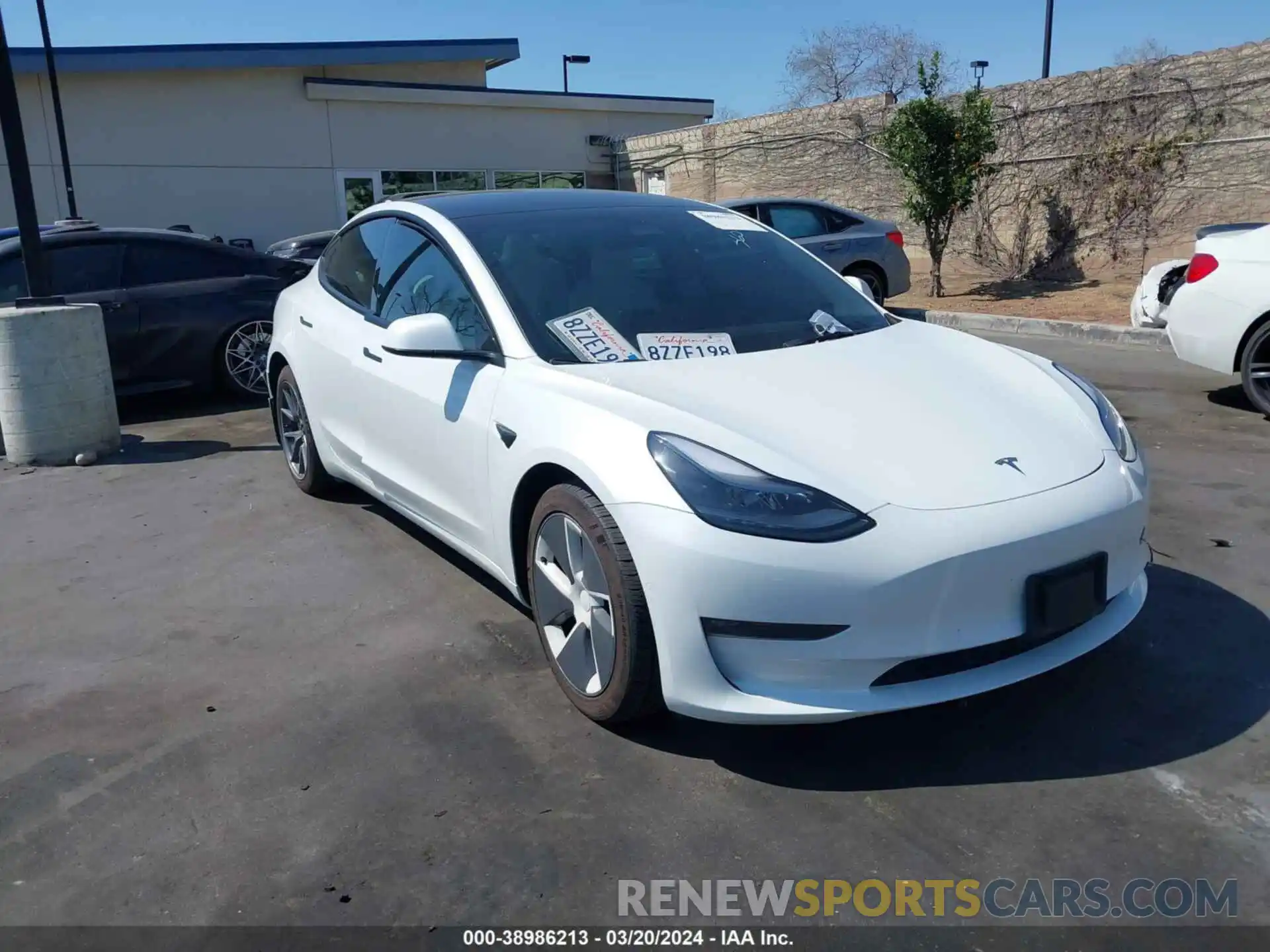 1 Photograph of a damaged car 5YJ3E1EB5NF135451 TESLA MODEL 3 2022