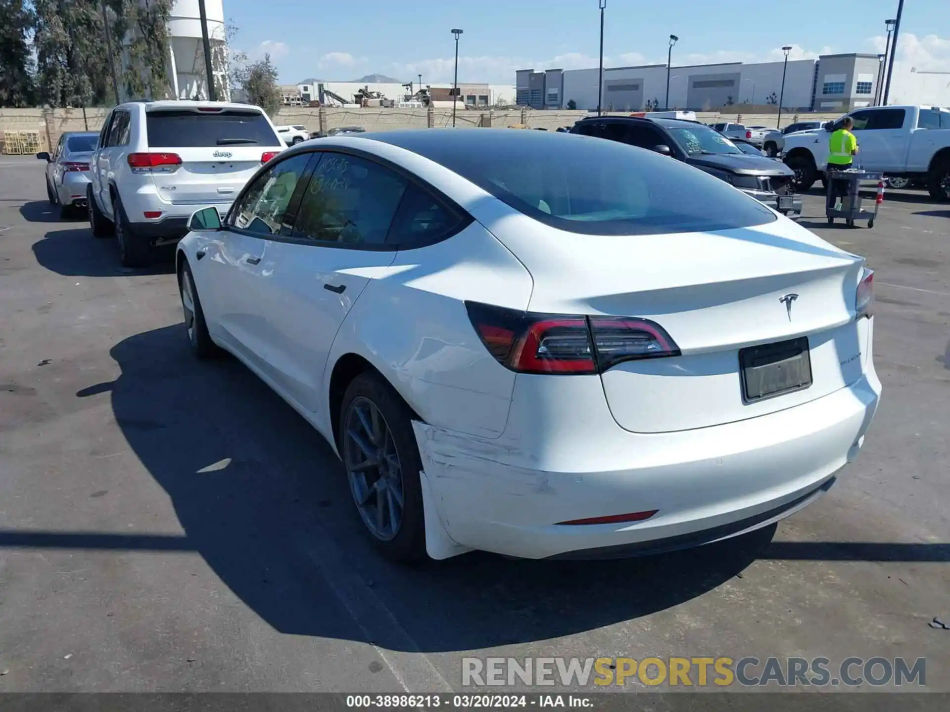 3 Photograph of a damaged car 5YJ3E1EB5NF135451 TESLA MODEL 3 2022