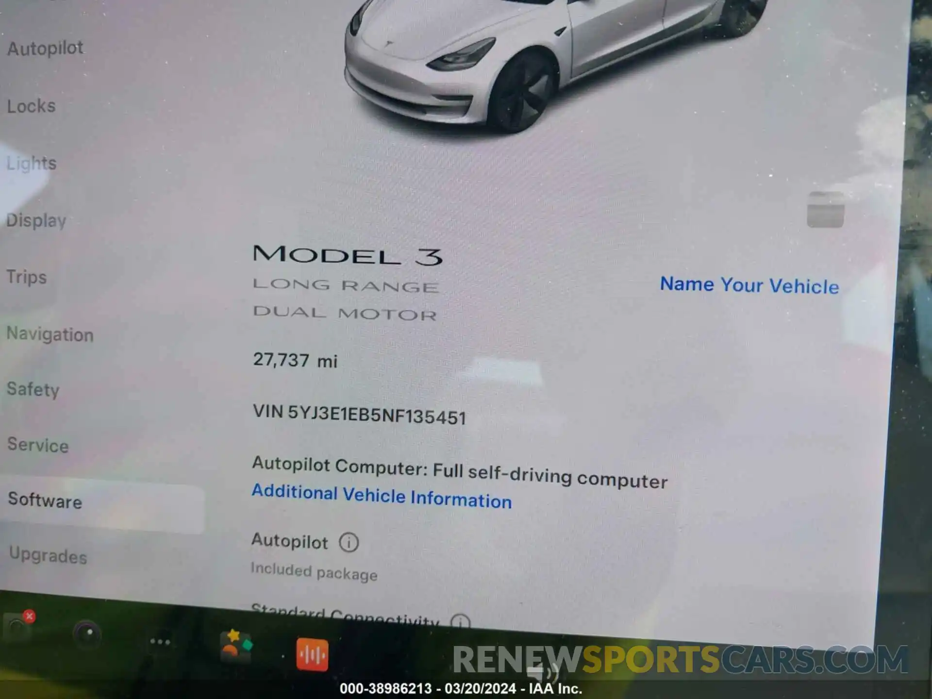 7 Photograph of a damaged car 5YJ3E1EB5NF135451 TESLA MODEL 3 2022