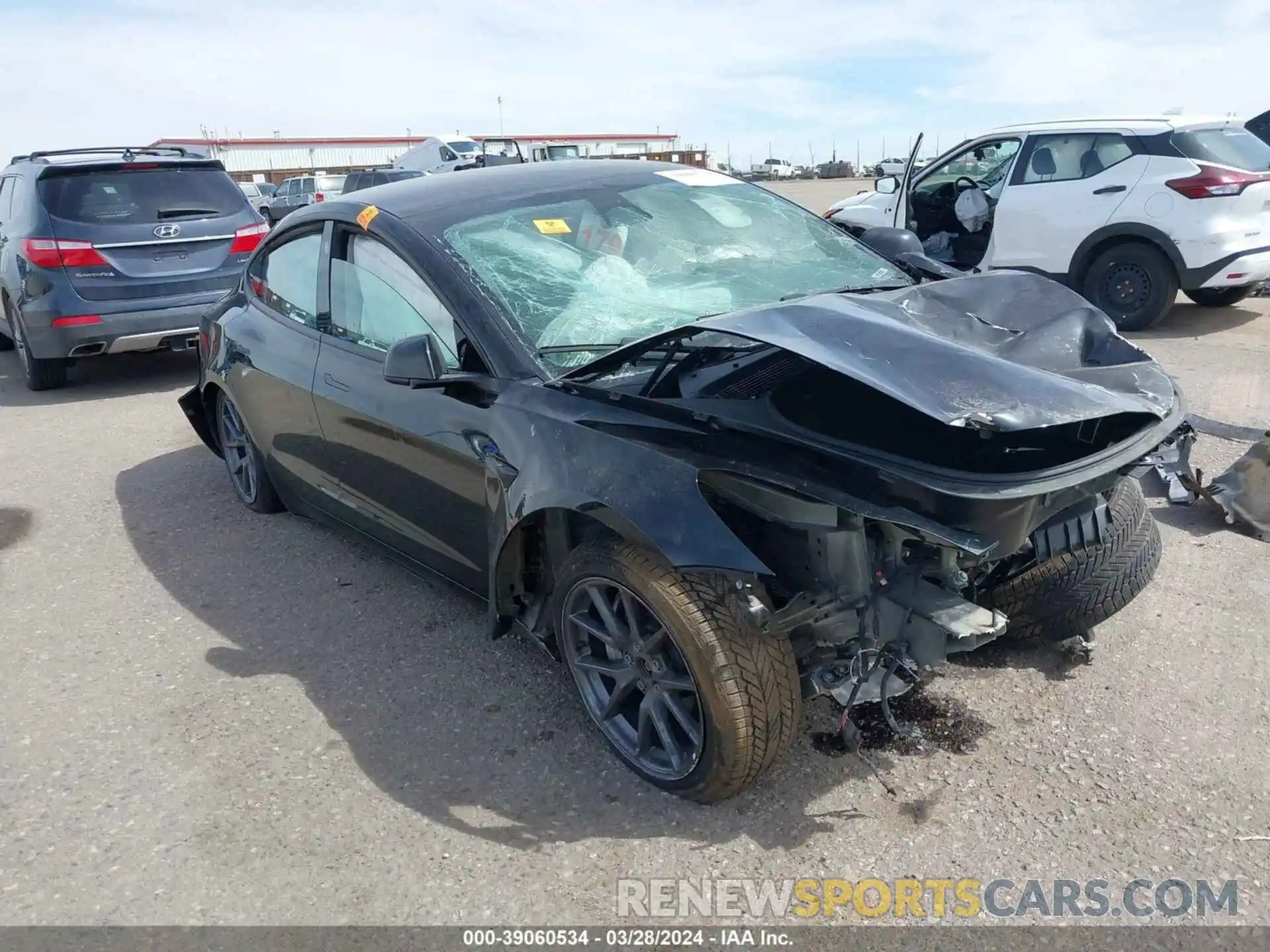 1 Photograph of a damaged car 5YJ3E1EB5NF182866 TESLA MODEL 3 2022