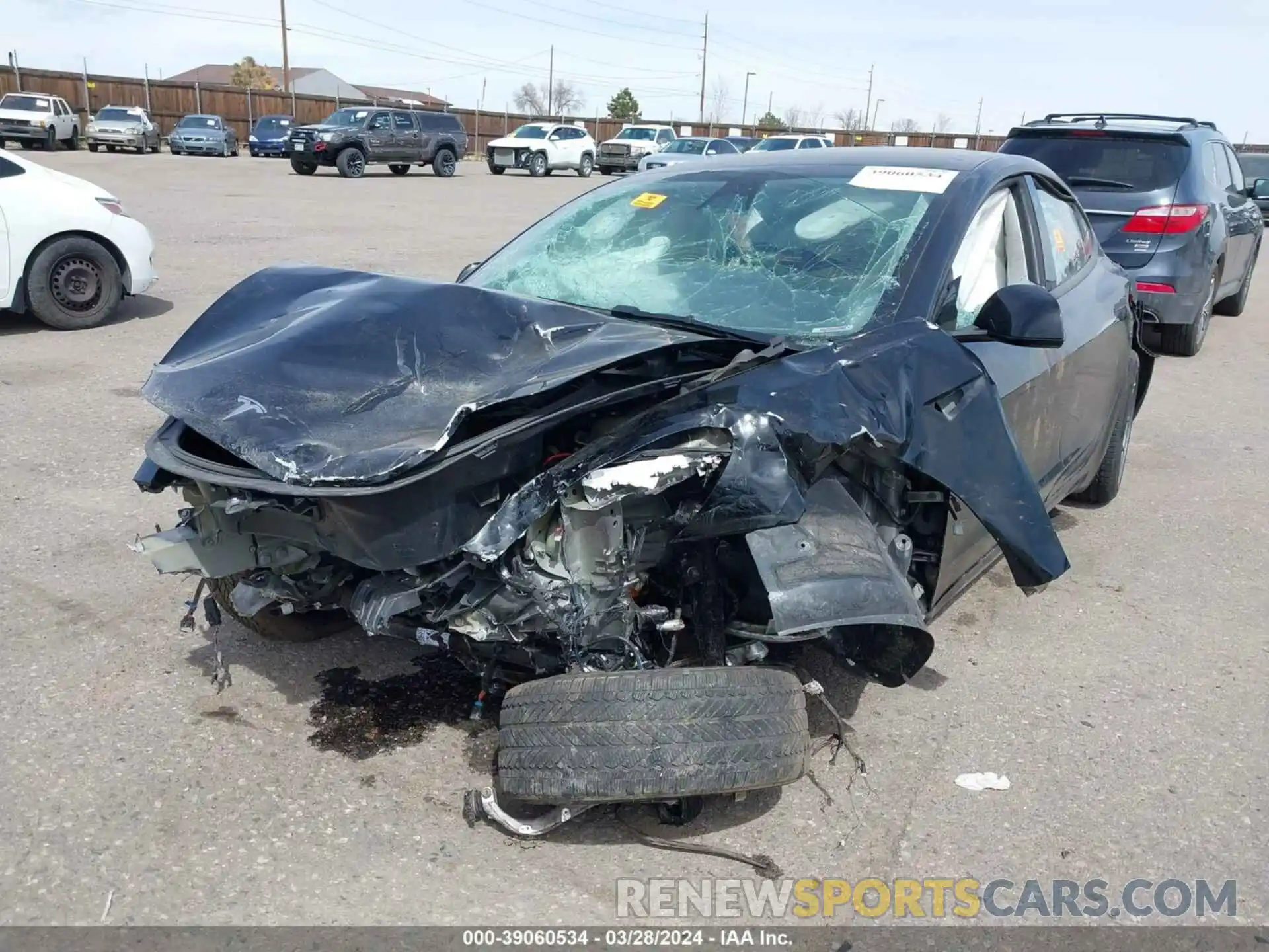 6 Photograph of a damaged car 5YJ3E1EB5NF182866 TESLA MODEL 3 2022