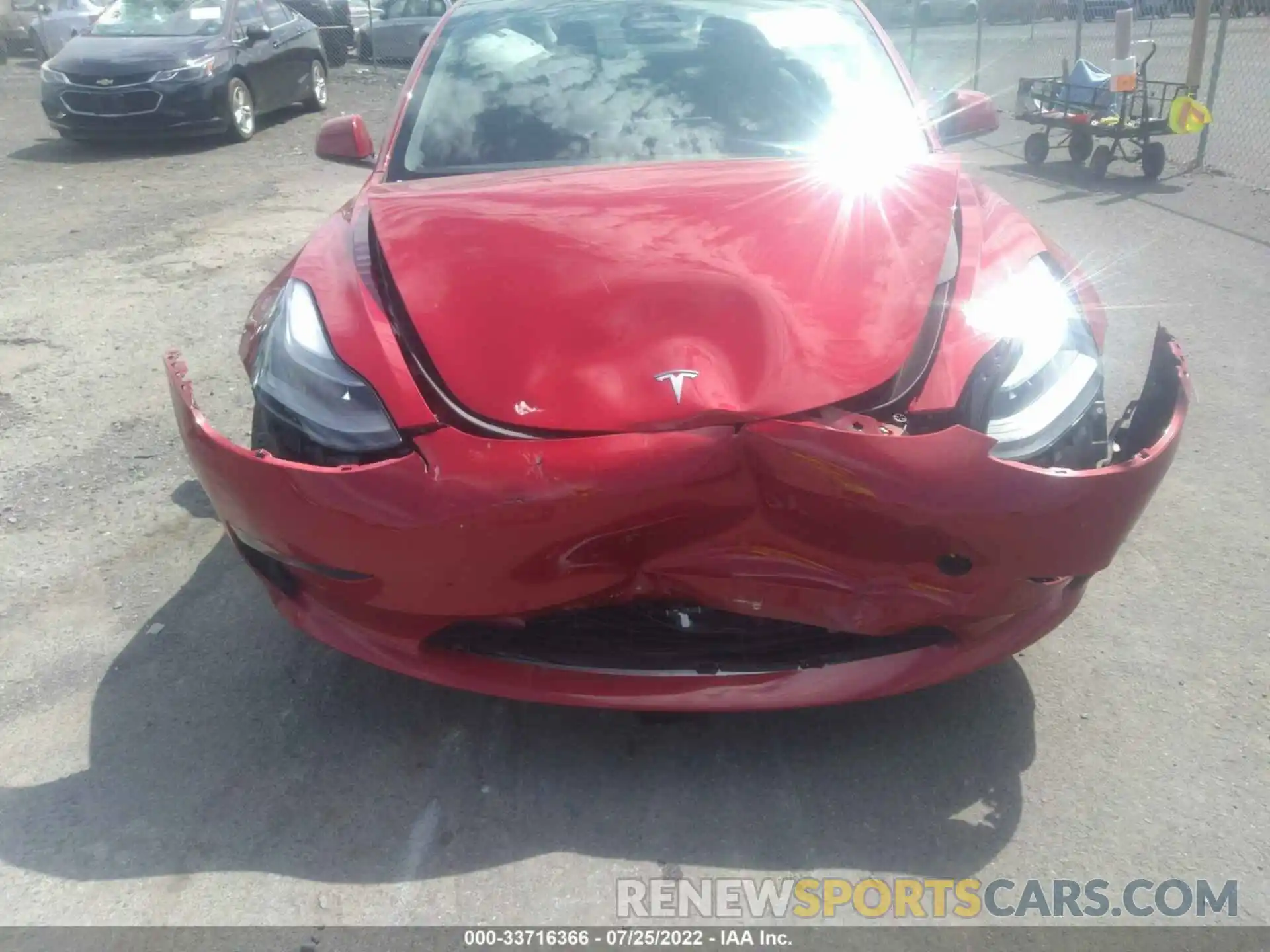 6 Photograph of a damaged car 5YJ3E1EB5NF185105 TESLA MODEL 3 2022