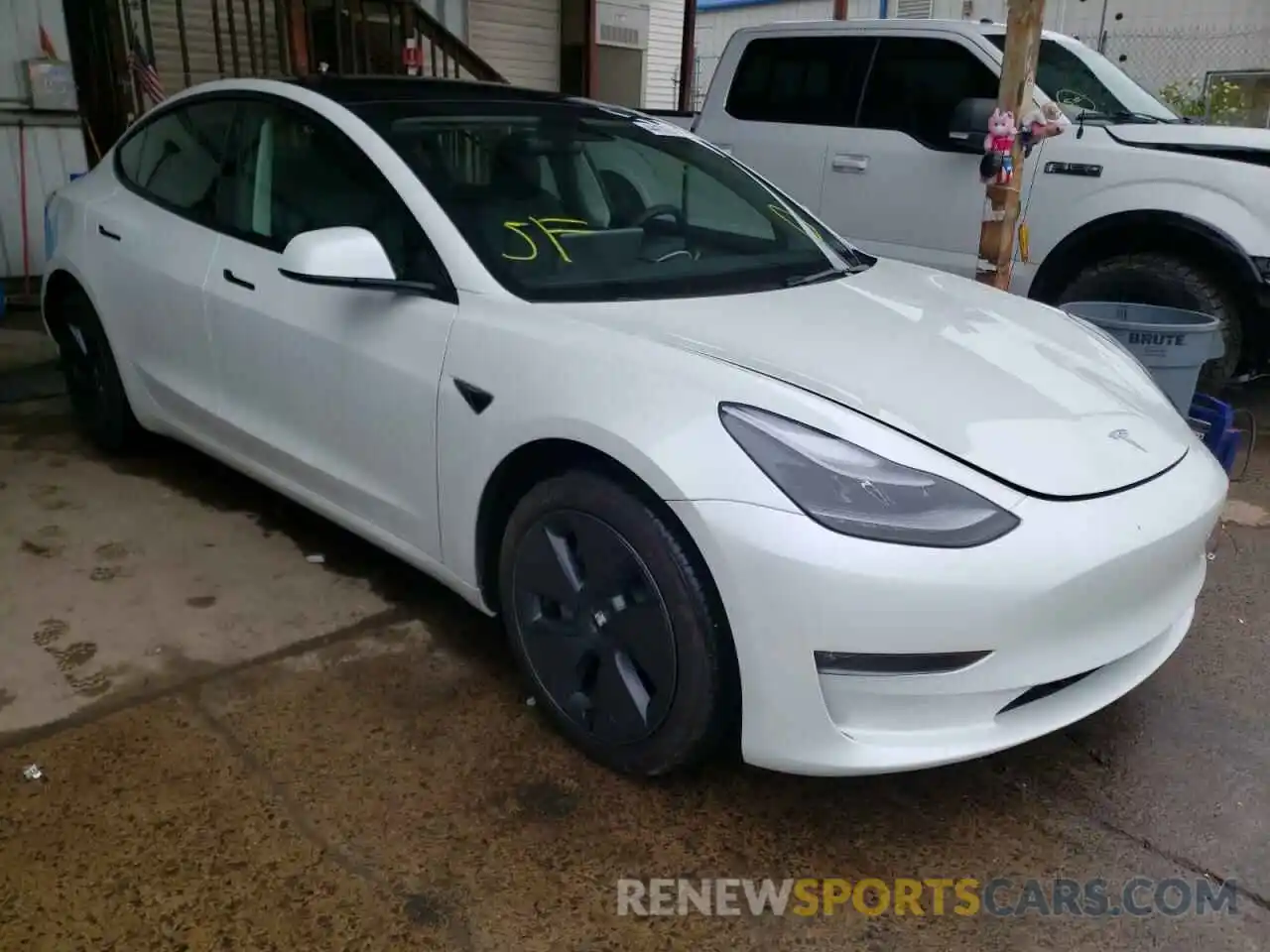 1 Photograph of a damaged car 5YJ3E1EB5NF193138 TESLA MODEL 3 2022