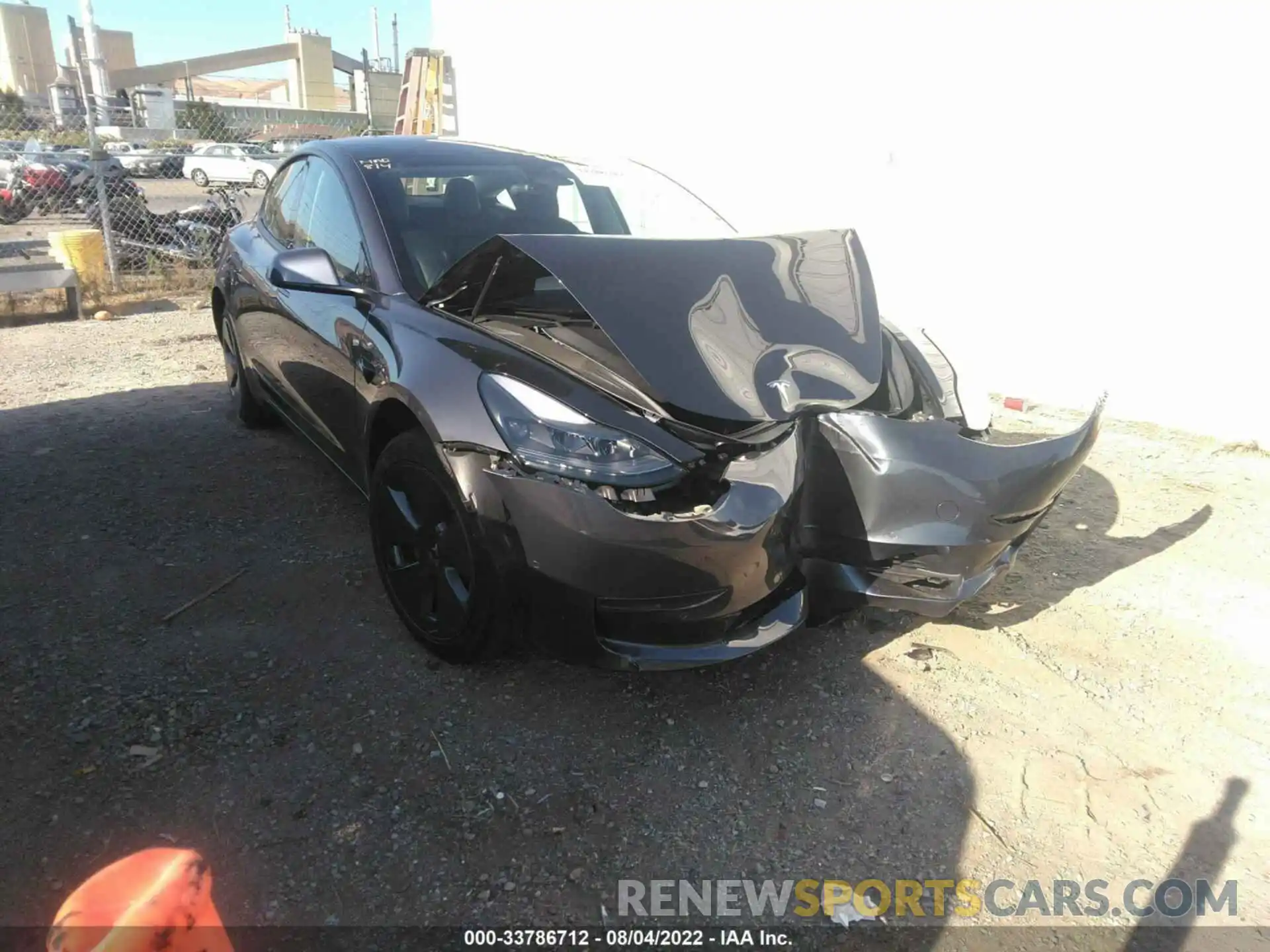 1 Photograph of a damaged car 5YJ3E1EB5NF207958 TESLA MODEL 3 2022