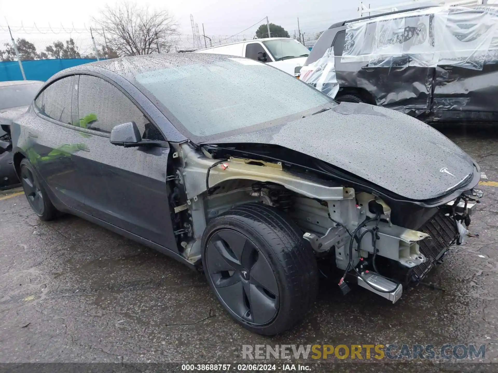 1 Photograph of a damaged car 5YJ3E1EB5NF221990 TESLA MODEL 3 2022