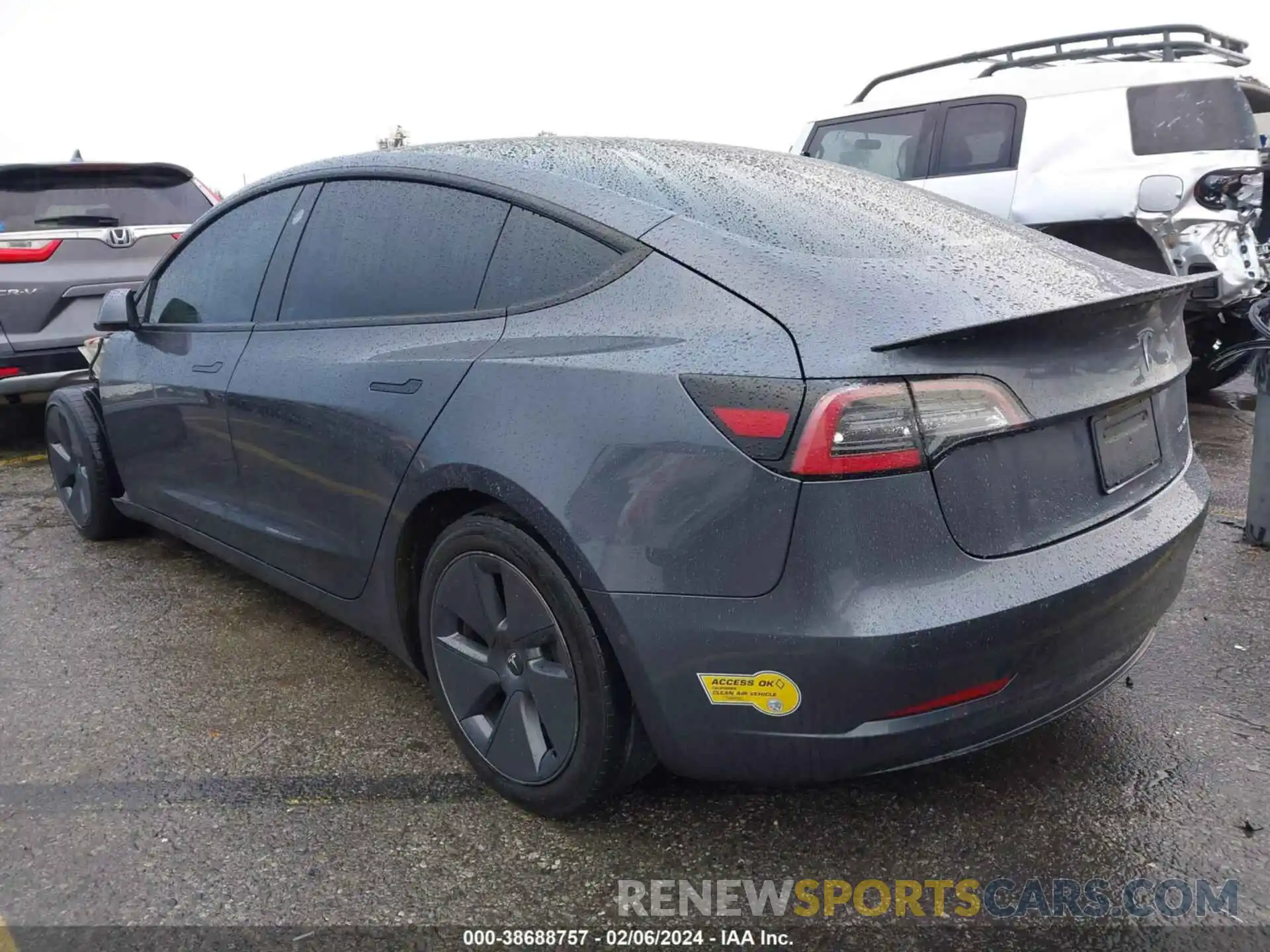 3 Photograph of a damaged car 5YJ3E1EB5NF221990 TESLA MODEL 3 2022