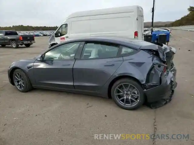 2 Photograph of a damaged car 5YJ3E1EB5NF234075 TESLA MODEL 3 2022