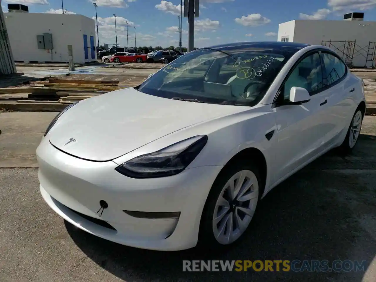 2 Фотография поврежденного автомобиля 5YJ3E1EB5NF253824 TESLA MODEL 3 2022