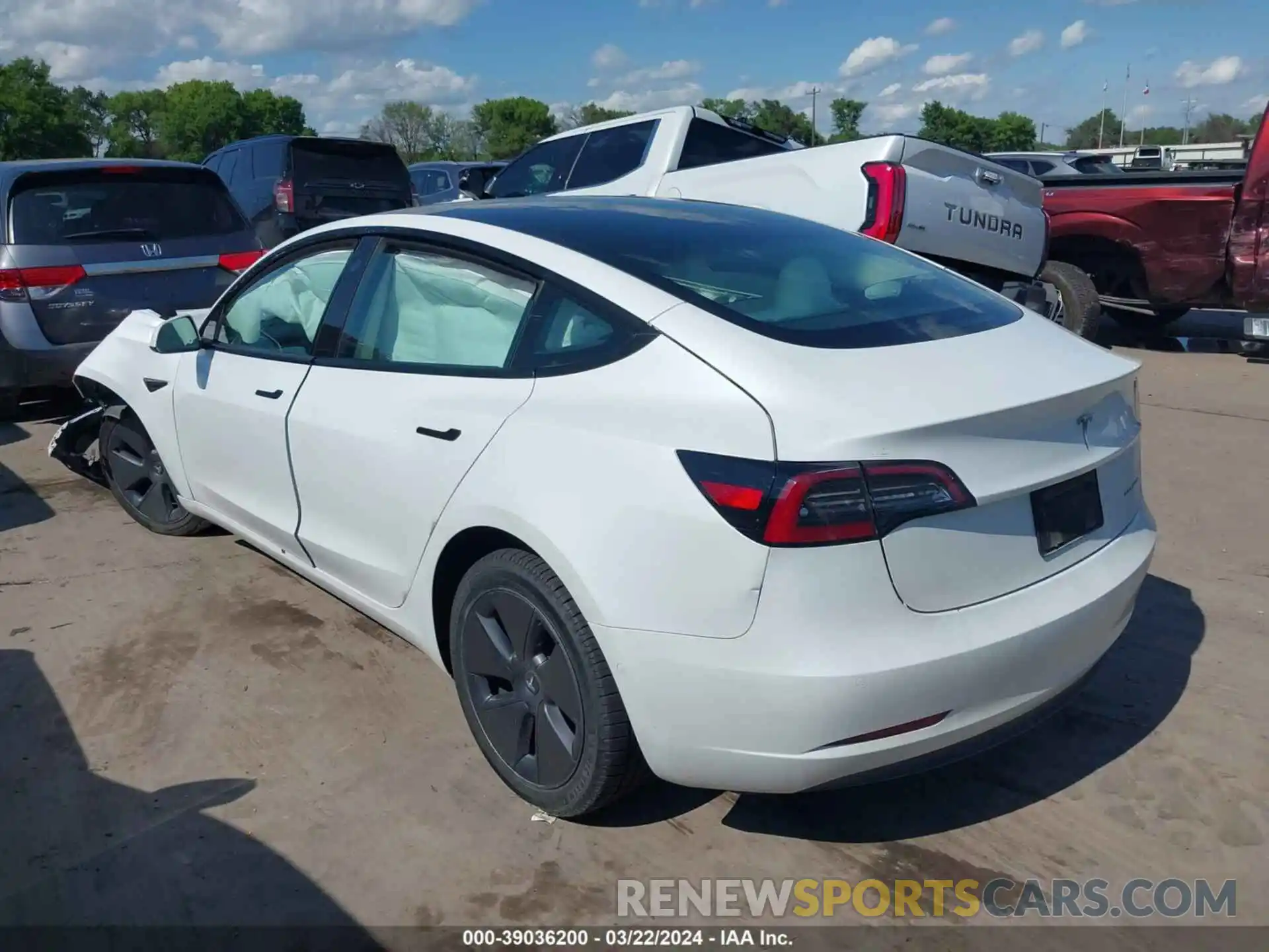 3 Photograph of a damaged car 5YJ3E1EB5NF342700 TESLA MODEL 3 2022