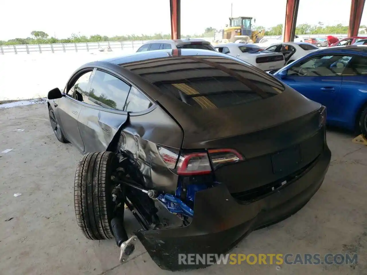 3 Photograph of a damaged car 5YJ3E1EB6NF104614 TESLA MODEL 3 2022