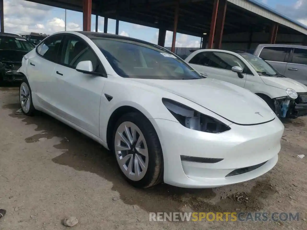 1 Photograph of a damaged car 5YJ3E1EB6NF112907 TESLA MODEL 3 2022