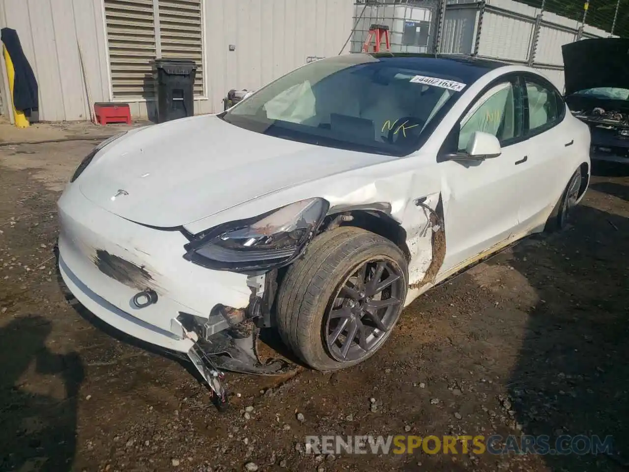 2 Photograph of a damaged car 5YJ3E1EB6NF114494 TESLA MODEL 3 2022