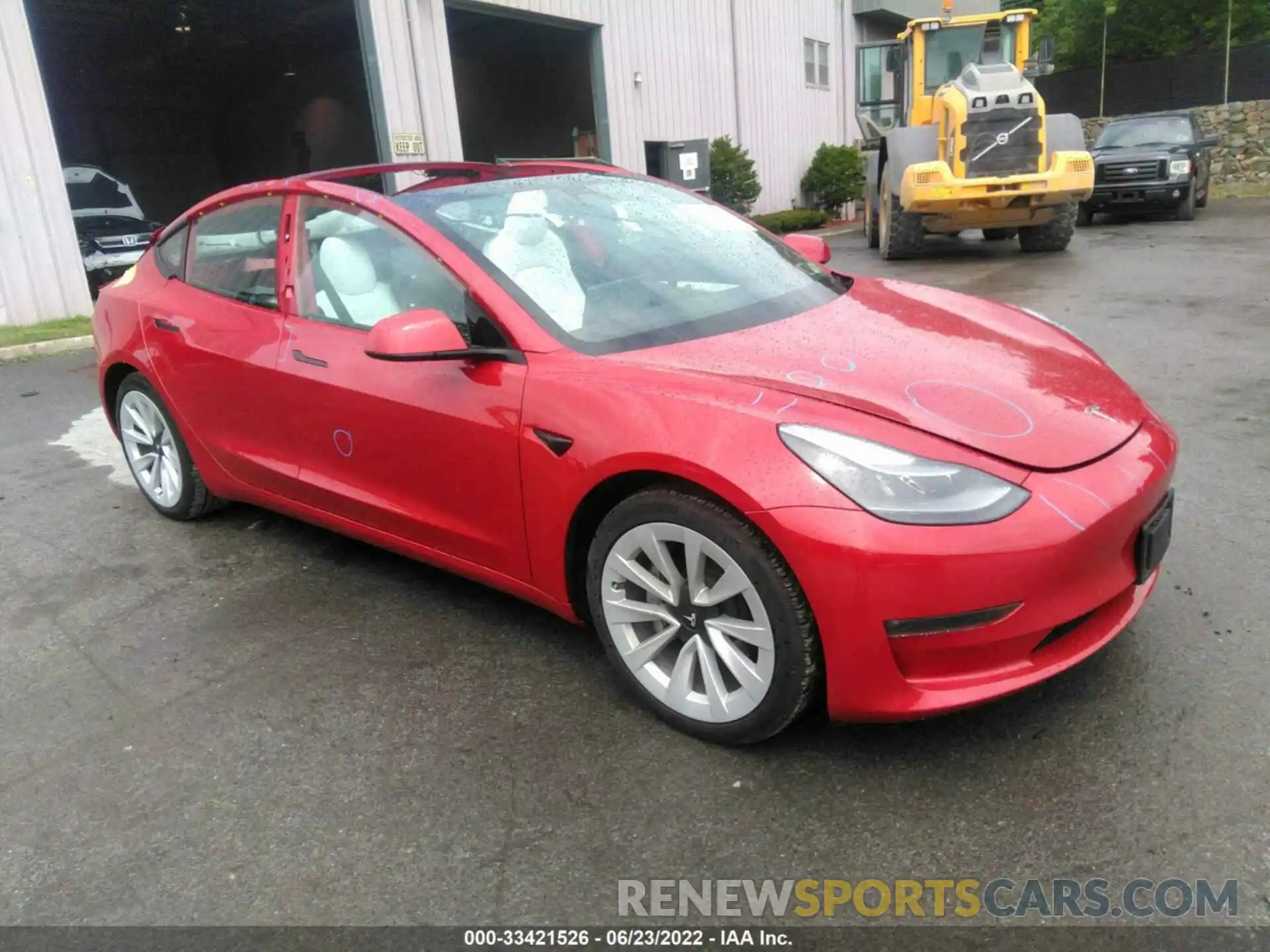 1 Photograph of a damaged car 5YJ3E1EB6NF117671 TESLA MODEL 3 2022