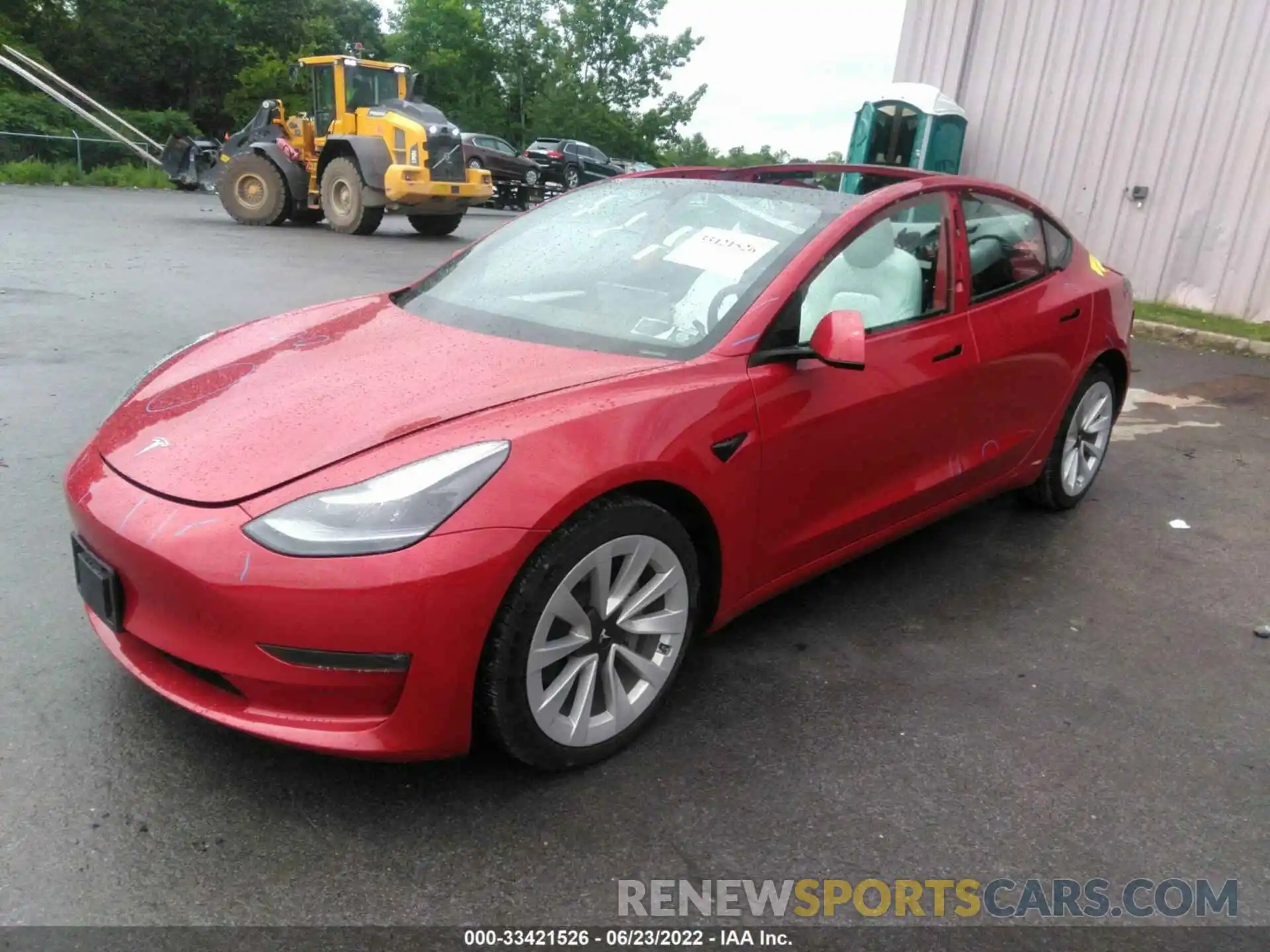 2 Photograph of a damaged car 5YJ3E1EB6NF117671 TESLA MODEL 3 2022