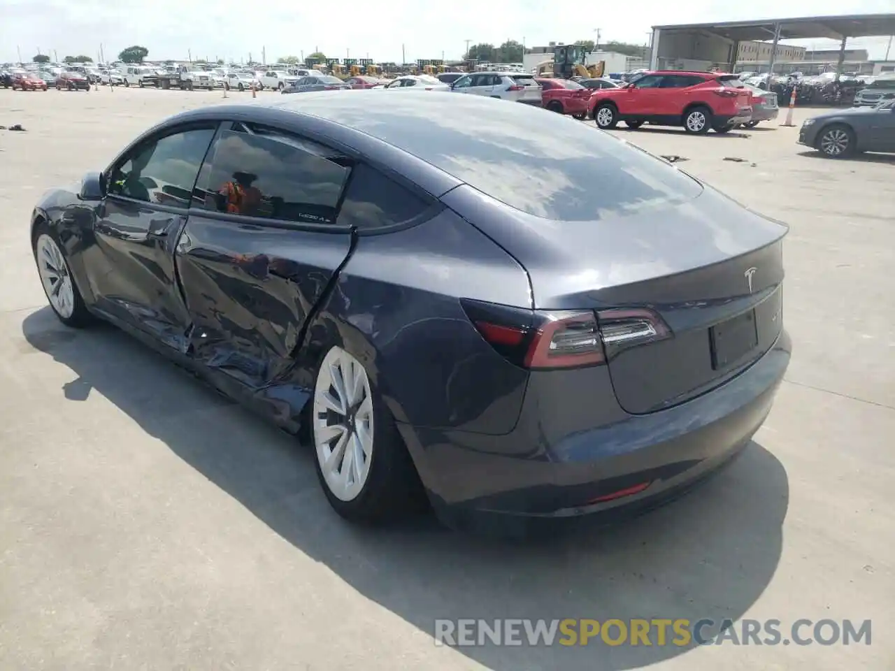 3 Photograph of a damaged car 5YJ3E1EB6NF127357 TESLA MODEL 3 2022