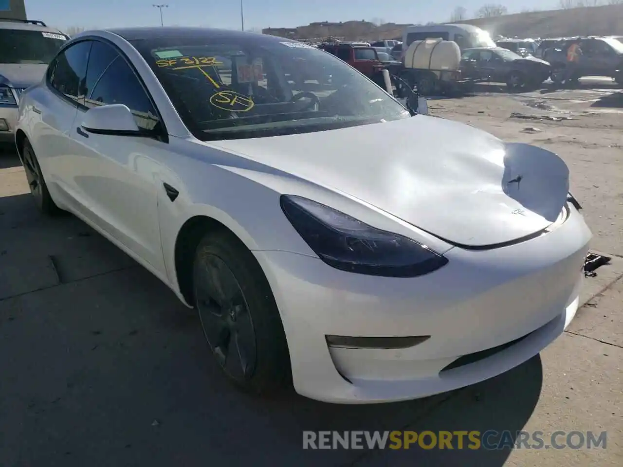 1 Photograph of a damaged car 5YJ3E1EB6NF131618 TESLA MODEL 3 2022