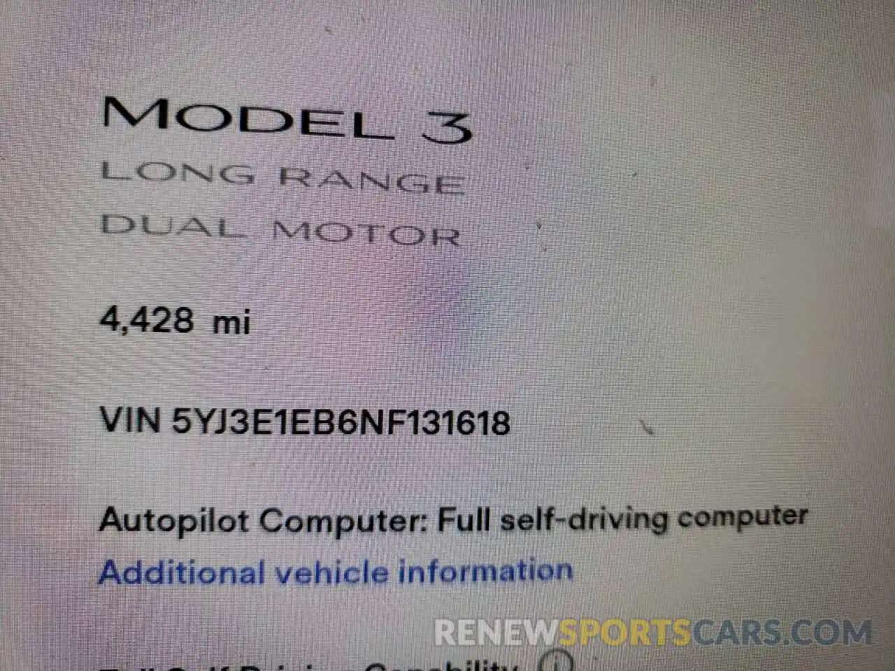 8 Photograph of a damaged car 5YJ3E1EB6NF131618 TESLA MODEL 3 2022