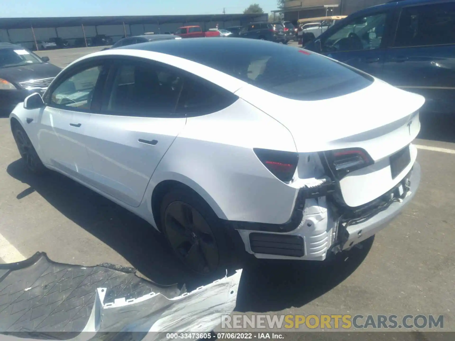 3 Photograph of a damaged car 5YJ3E1EB6NF137760 TESLA MODEL 3 2022