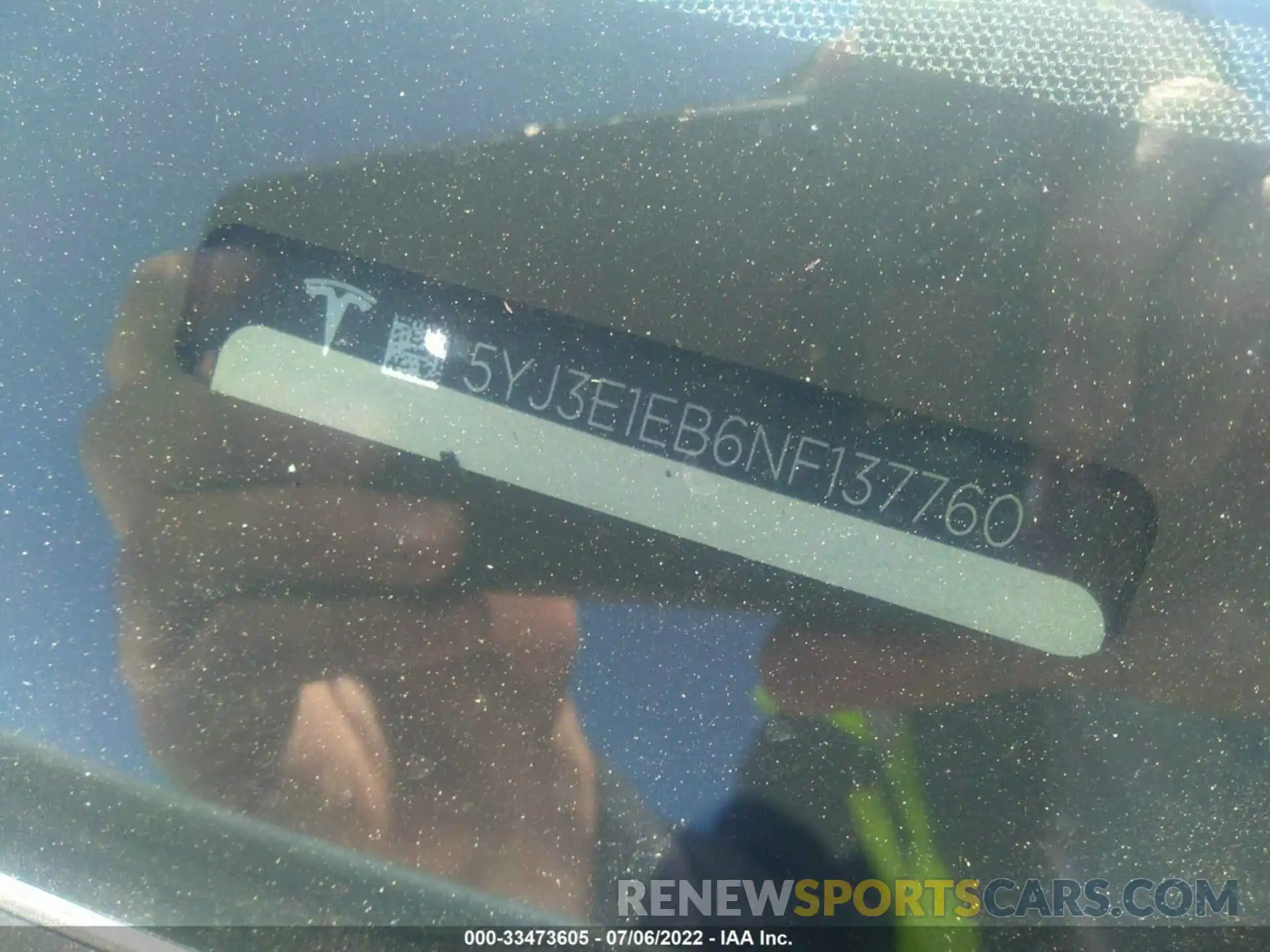 9 Photograph of a damaged car 5YJ3E1EB6NF137760 TESLA MODEL 3 2022