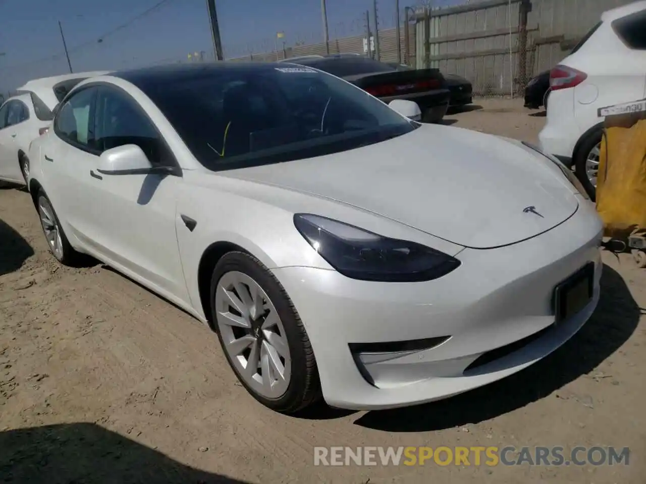 1 Photograph of a damaged car 5YJ3E1EB6NF144191 TESLA MODEL 3 2022