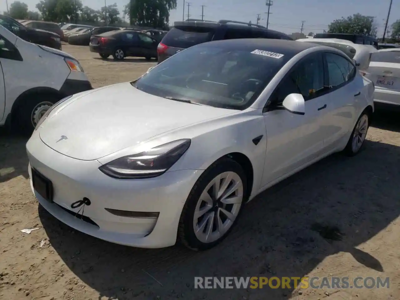 2 Фотография поврежденного автомобиля 5YJ3E1EB6NF144191 TESLA MODEL 3 2022