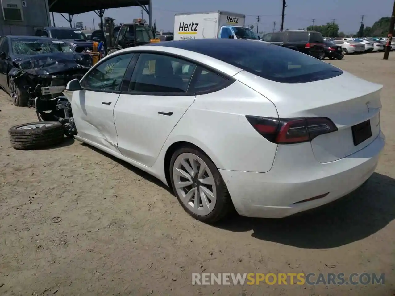 3 Photograph of a damaged car 5YJ3E1EB6NF145373 TESLA MODEL 3 2022