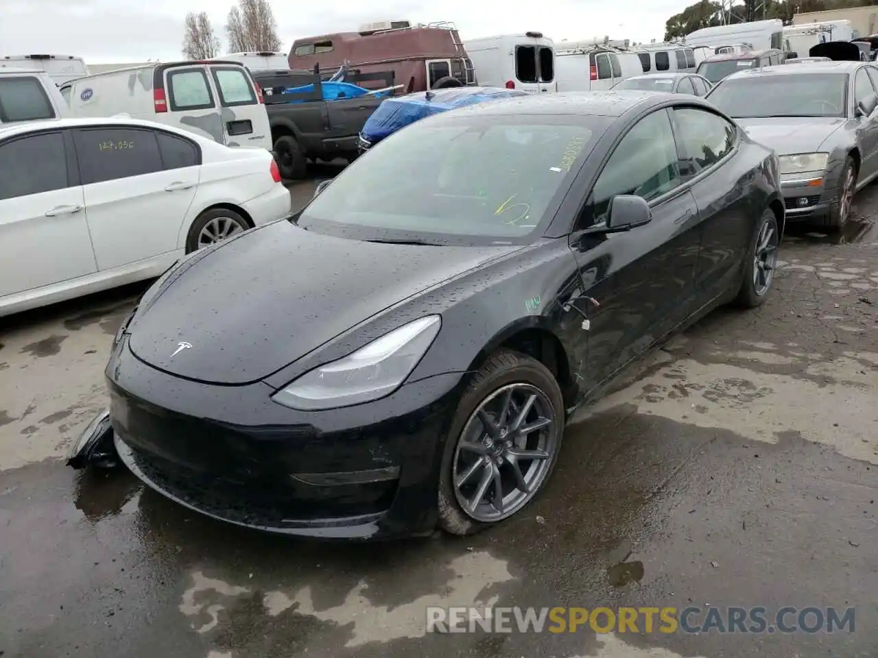 2 Photograph of a damaged car 5YJ3E1EB6NF147303 TESLA MODEL 3 2022