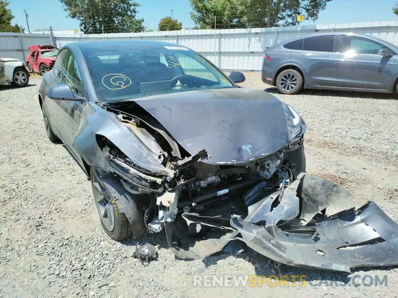 9 Photograph of a damaged car 5YJ3E1EB6NF167146 TESLA MODEL 3 2022