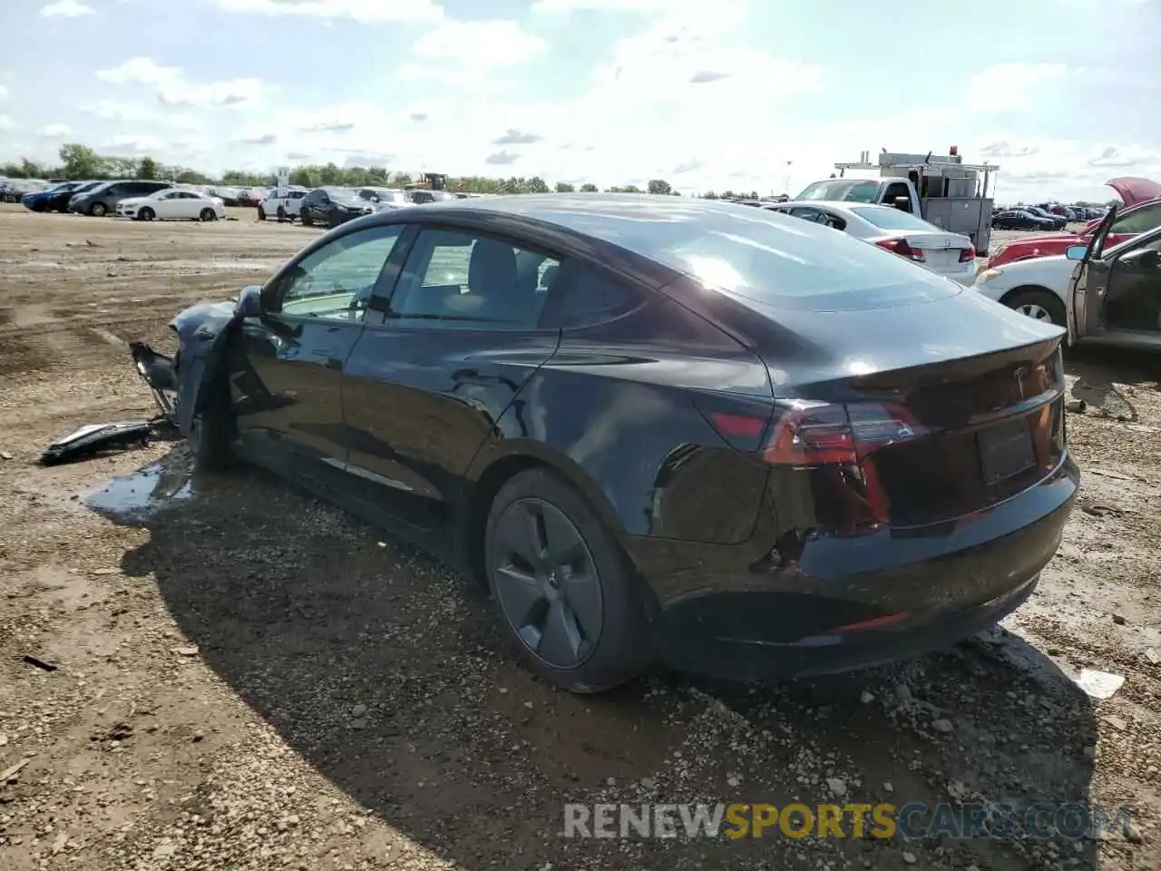 3 Photograph of a damaged car 5YJ3E1EB6NF174436 TESLA MODEL 3 2022