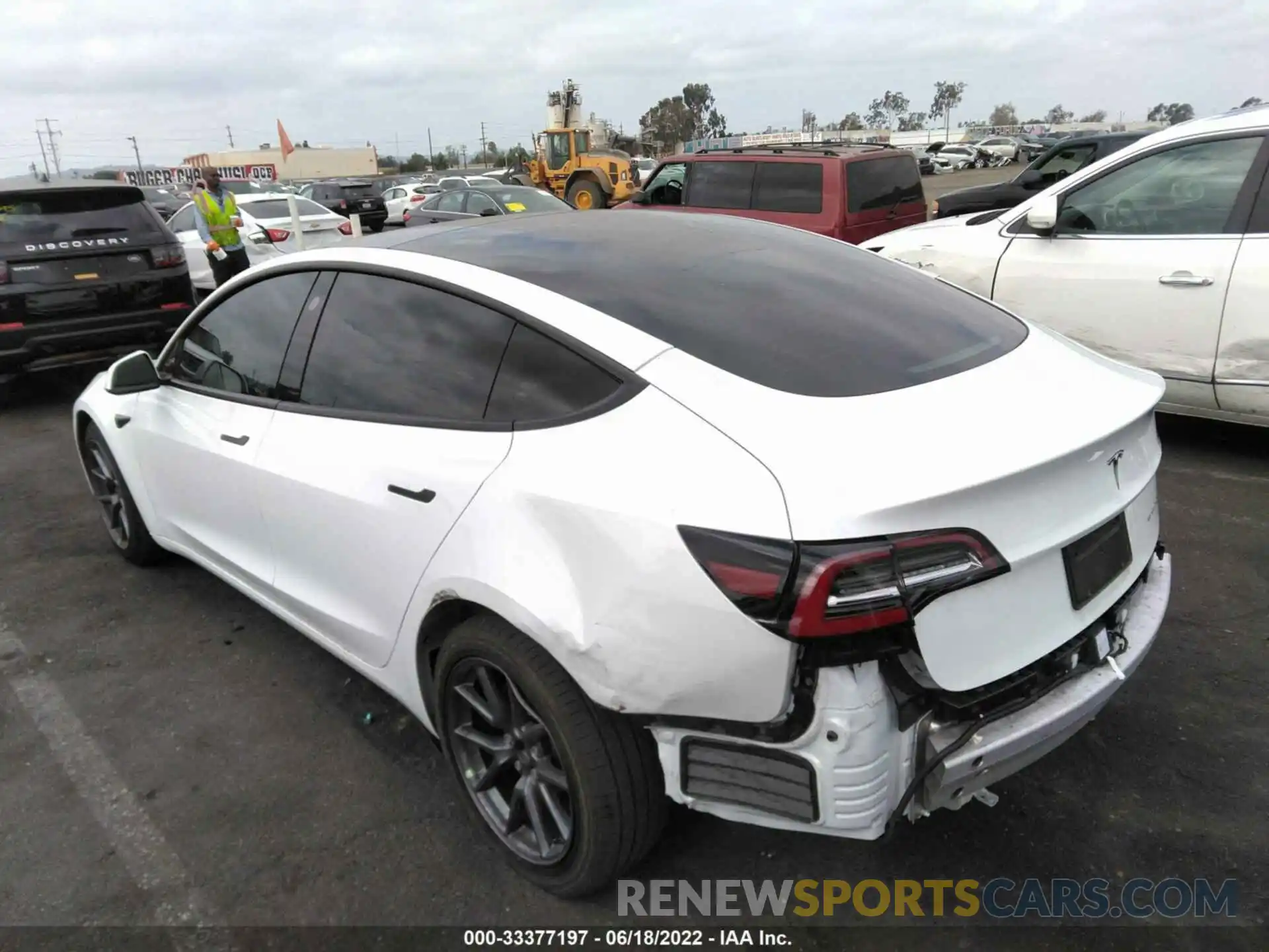 3 Photograph of a damaged car 5YJ3E1EB6NF177188 TESLA MODEL 3 2022