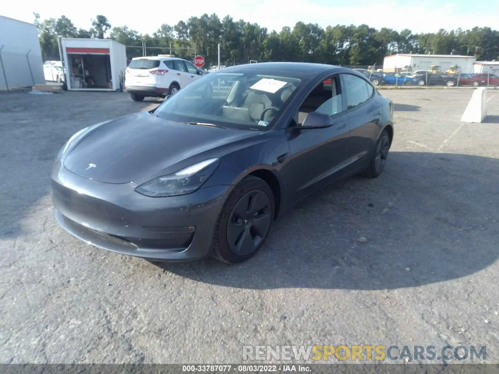 2 Photograph of a damaged car 5YJ3E1EB6NF180589 TESLA MODEL 3 2022