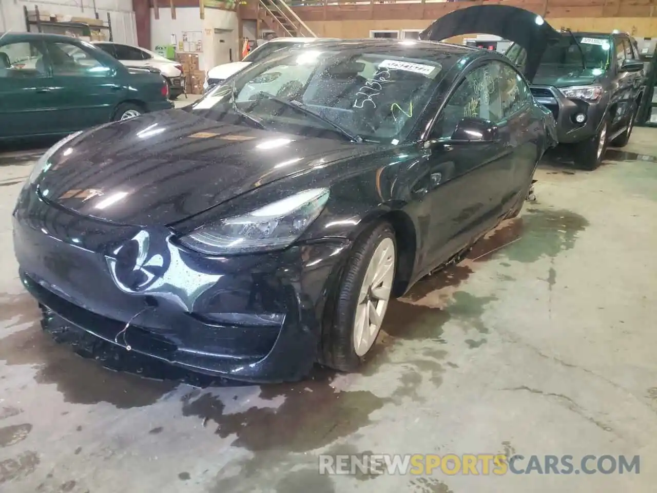 2 Photograph of a damaged car 5YJ3E1EB6NF185520 TESLA MODEL 3 2022