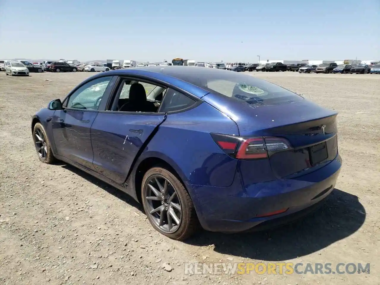 3 Photograph of a damaged car 5YJ3E1EB6NF187851 TESLA MODEL 3 2022