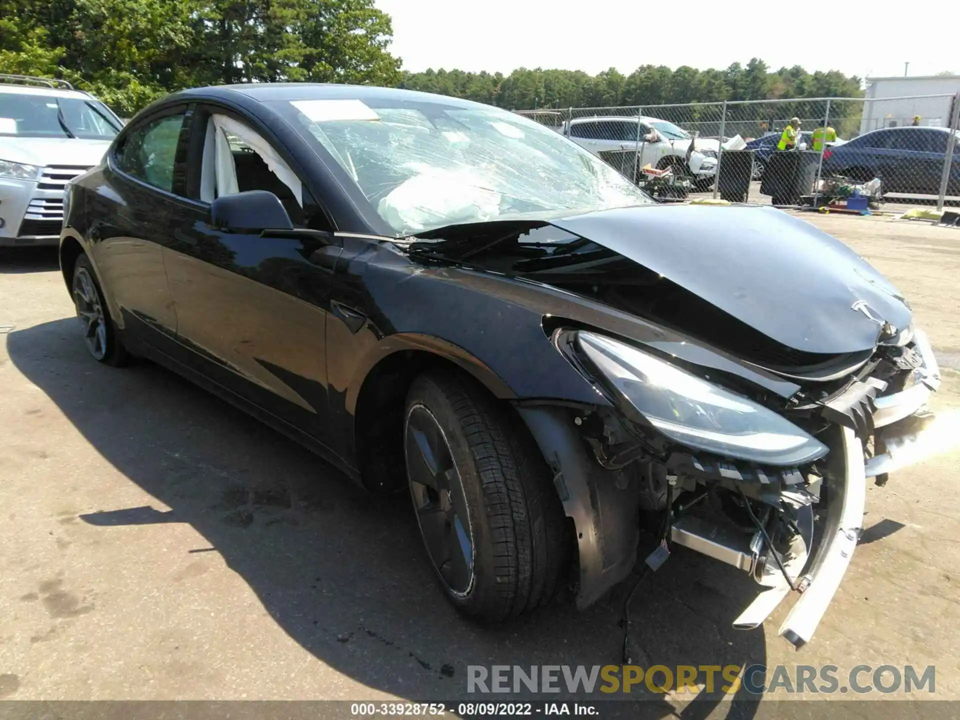 1 Photograph of a damaged car 5YJ3E1EB6NF187882 TESLA MODEL 3 2022