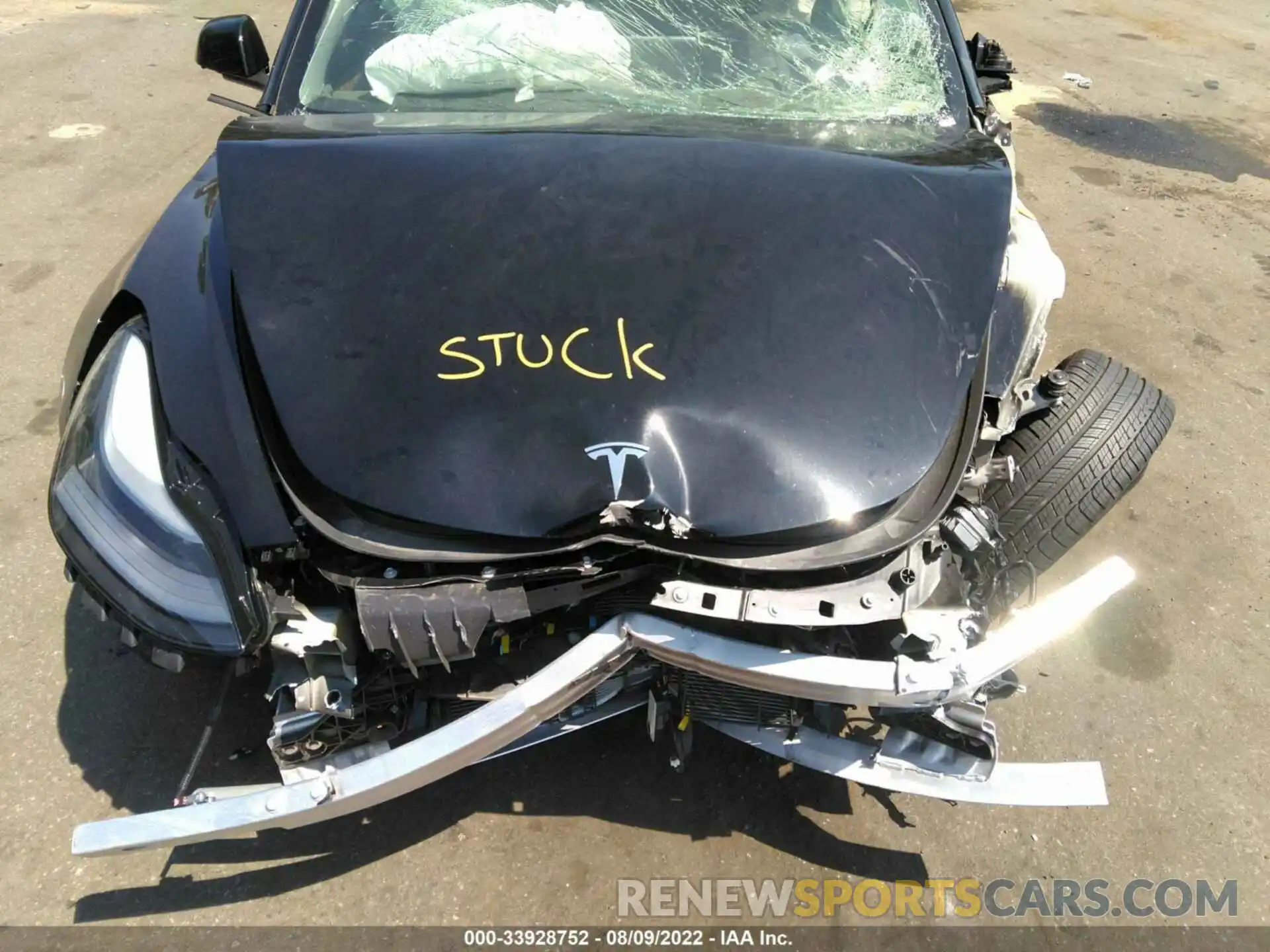 10 Photograph of a damaged car 5YJ3E1EB6NF187882 TESLA MODEL 3 2022