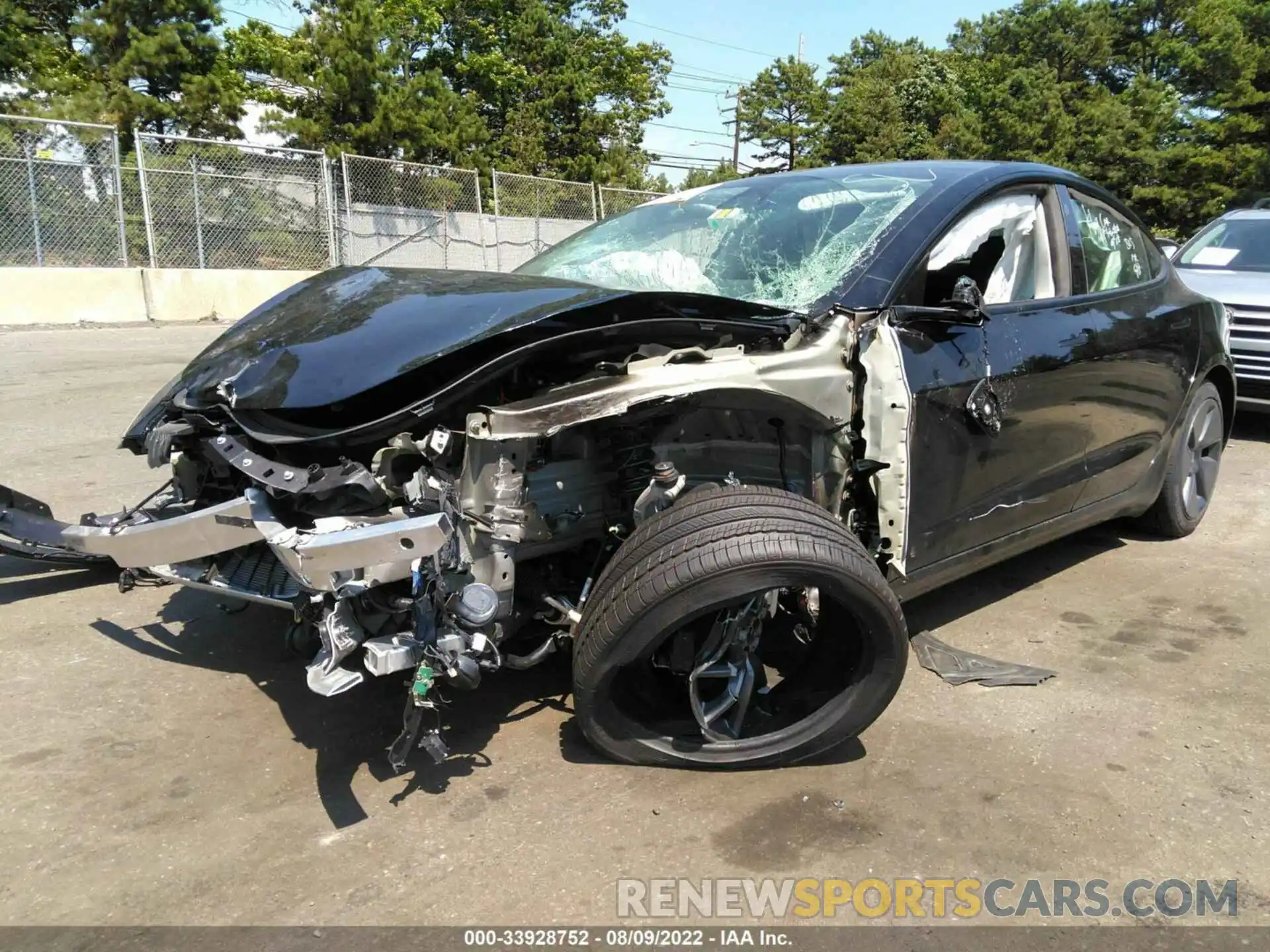 2 Photograph of a damaged car 5YJ3E1EB6NF187882 TESLA MODEL 3 2022