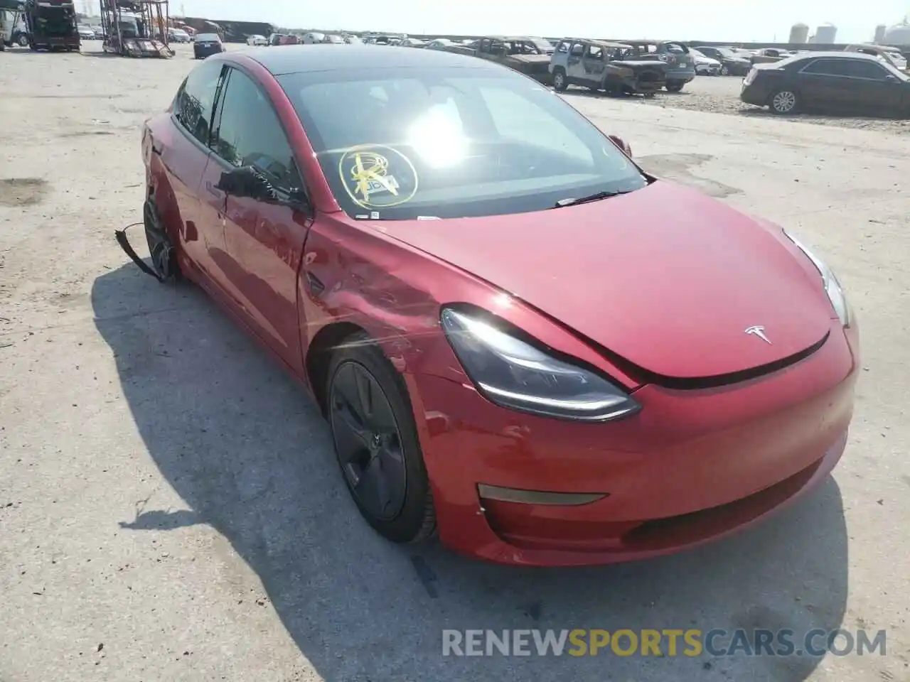 1 Фотография поврежденного автомобиля 5YJ3E1EB6NF189132 TESLA MODEL 3 2022