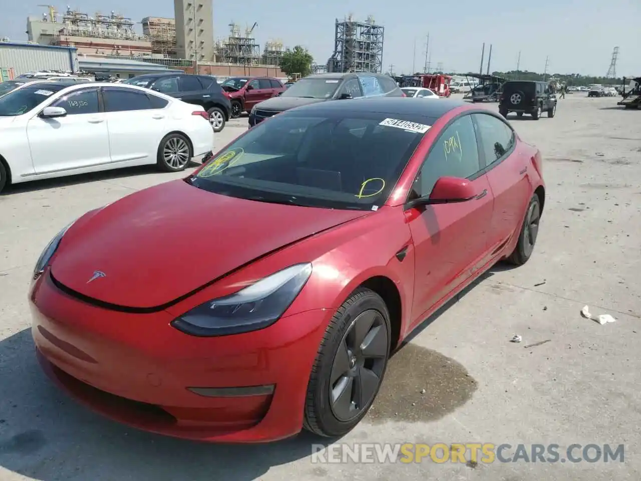 2 Photograph of a damaged car 5YJ3E1EB6NF189132 TESLA MODEL 3 2022