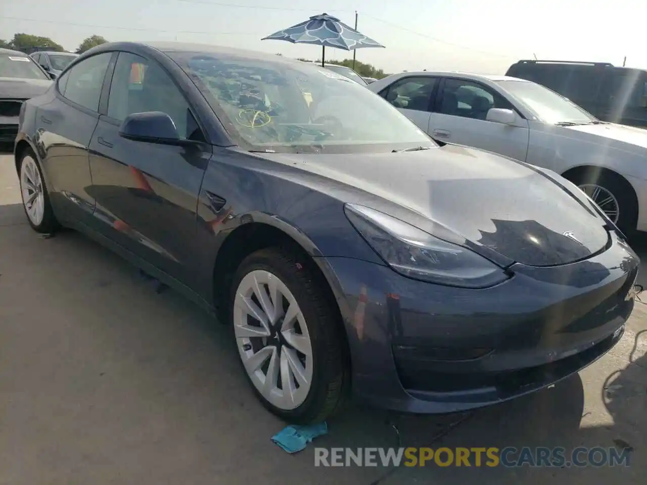 1 Photograph of a damaged car 5YJ3E1EB6NF189213 TESLA MODEL 3 2022