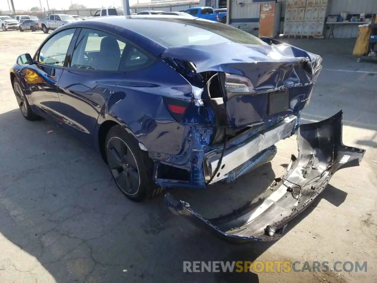 3 Photograph of a damaged car 5YJ3E1EB6NF189681 TESLA MODEL 3 2022