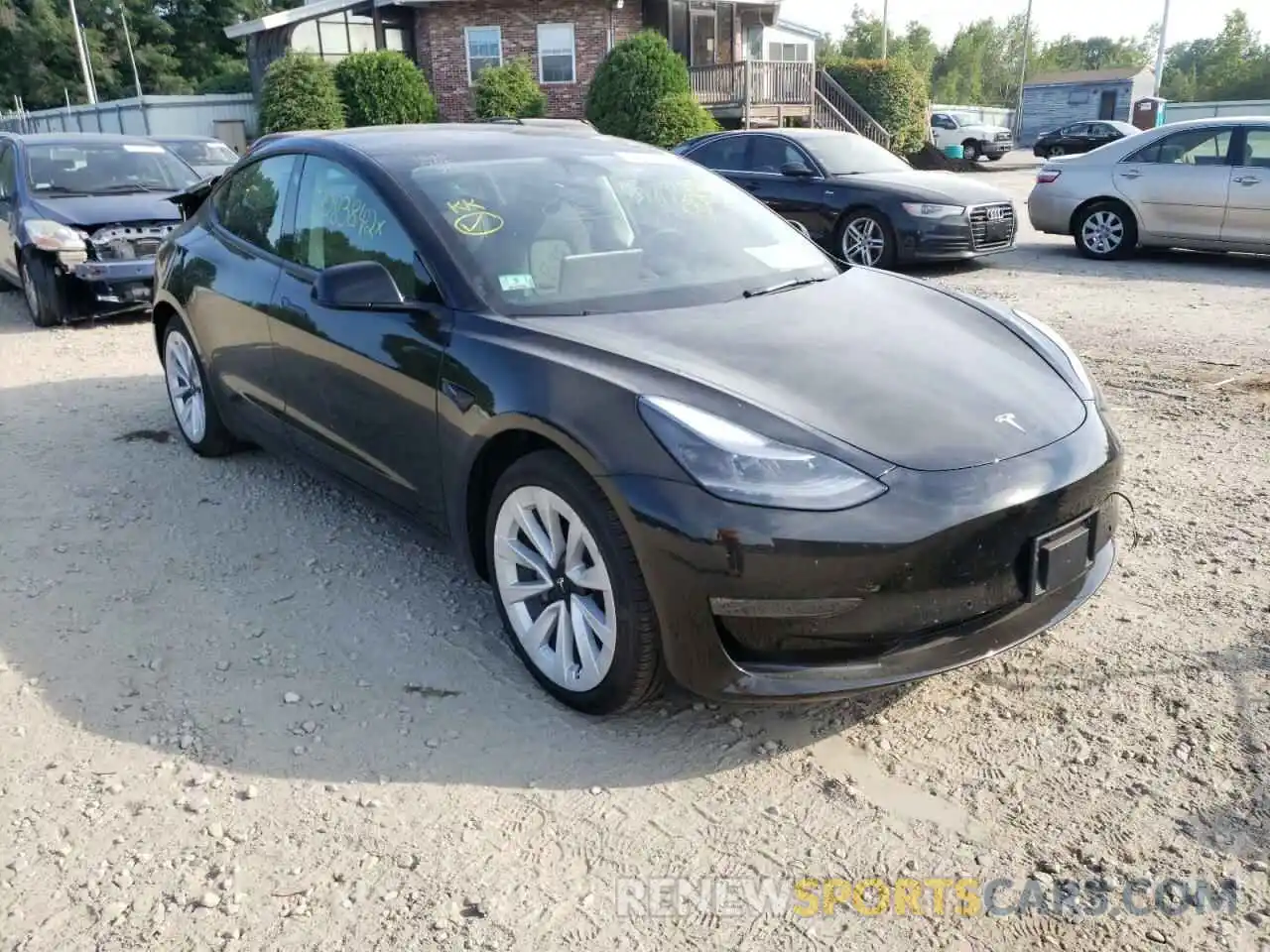 1 Photograph of a damaged car 5YJ3E1EB6NF189812 TESLA MODEL 3 2022