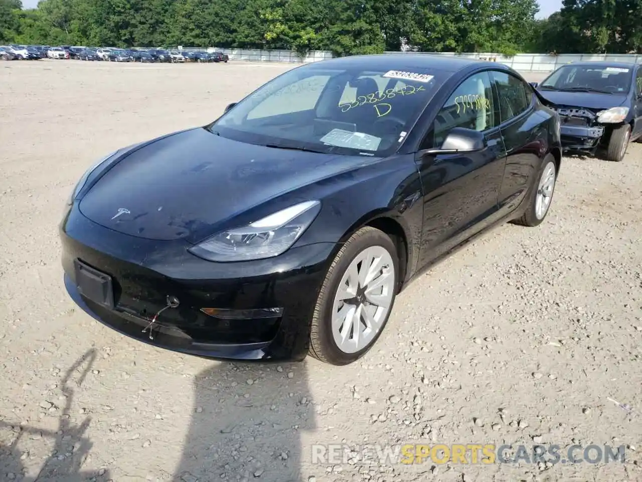 2 Photograph of a damaged car 5YJ3E1EB6NF189812 TESLA MODEL 3 2022