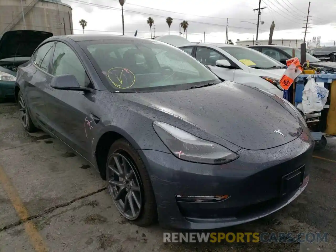 1 Photograph of a damaged car 5YJ3E1EB6NF190328 TESLA MODEL 3 2022