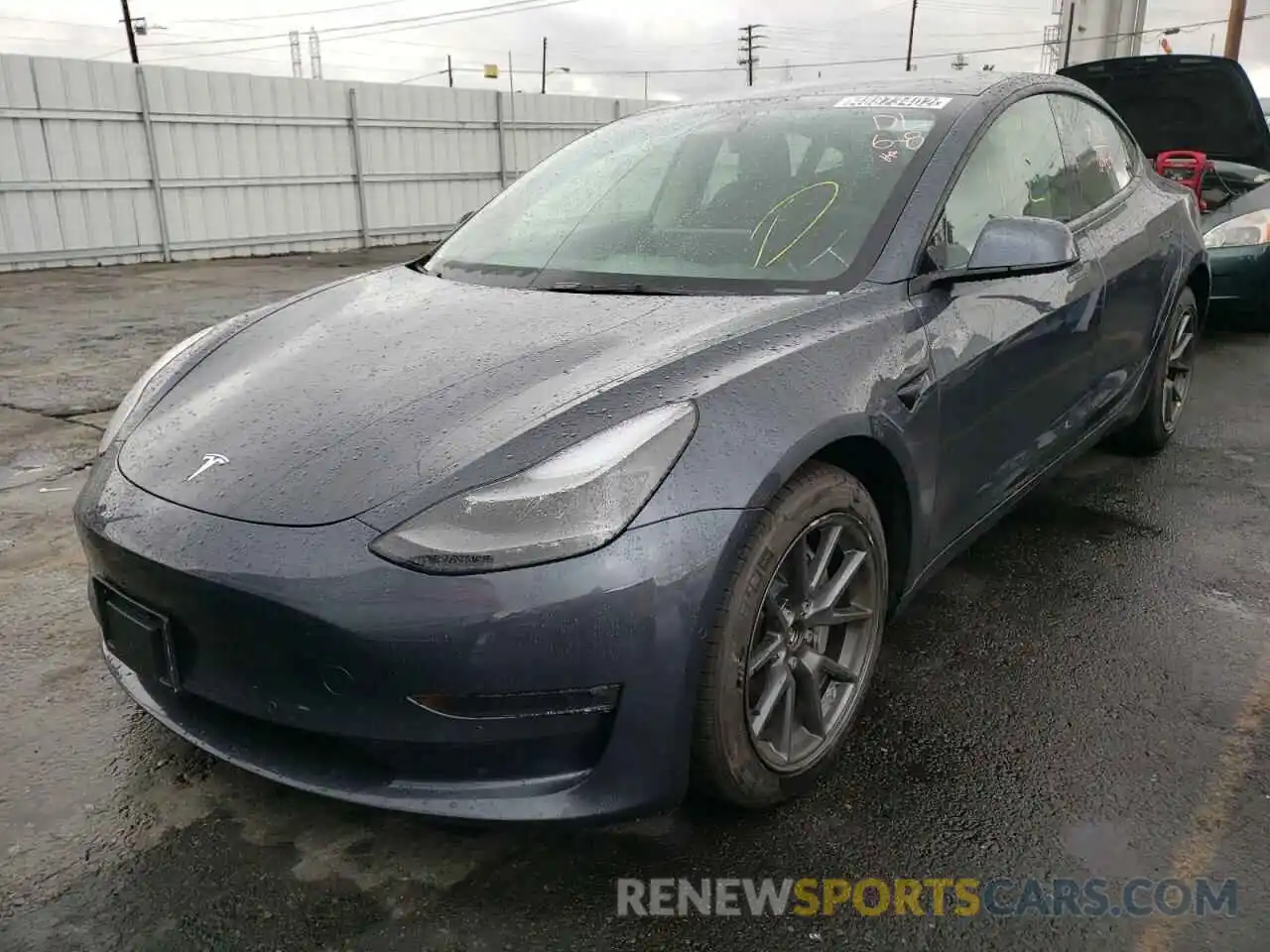 2 Photograph of a damaged car 5YJ3E1EB6NF190328 TESLA MODEL 3 2022