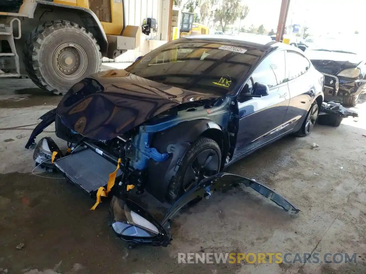 2 Photograph of a damaged car 5YJ3E1EB6NF200212 TESLA MODEL 3 2022