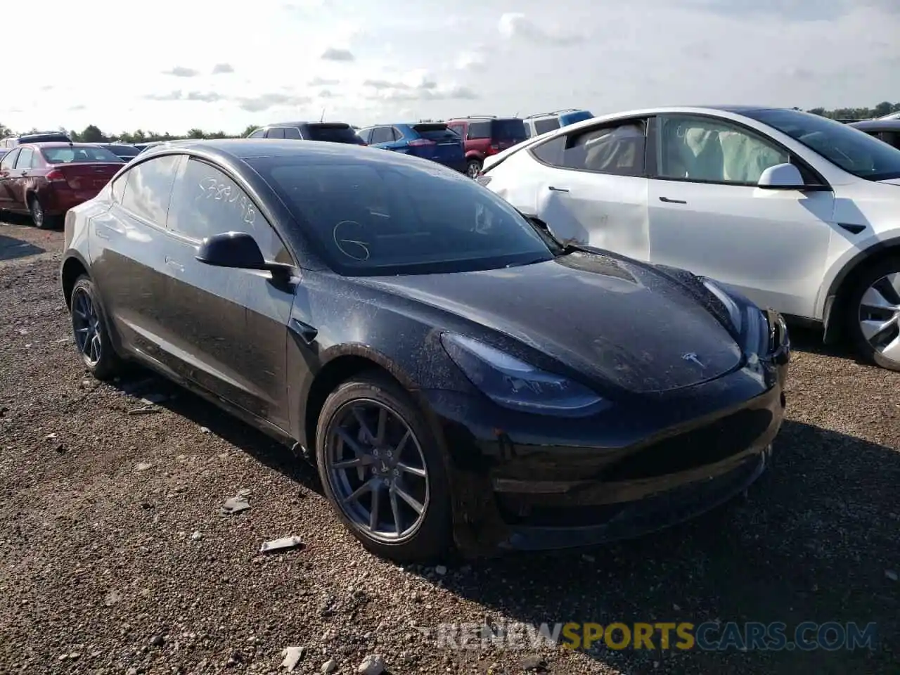 1 Photograph of a damaged car 5YJ3E1EB6NF250544 TESLA MODEL 3 2022