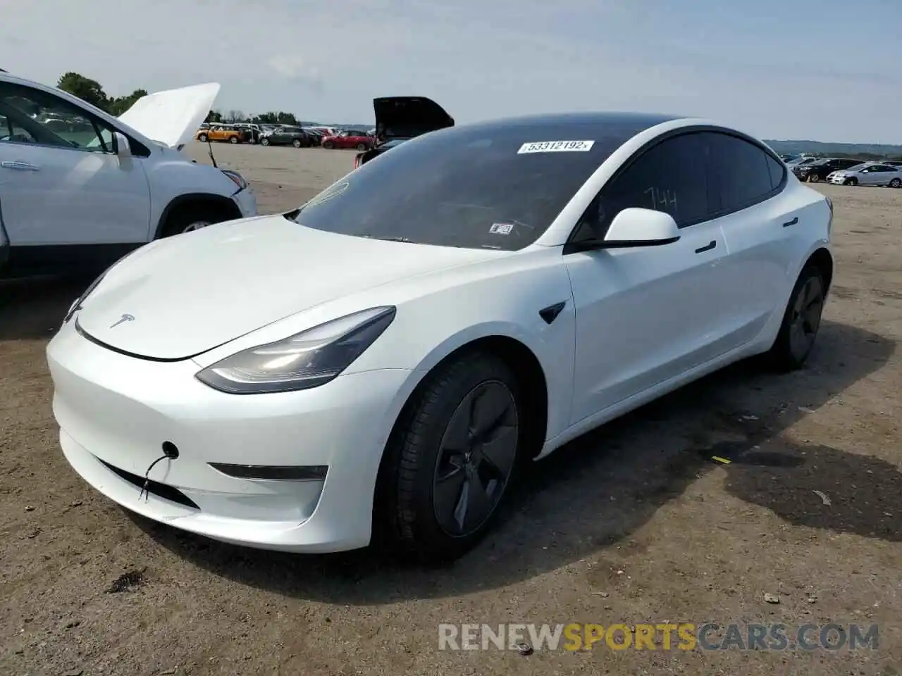 2 Photograph of a damaged car 5YJ3E1EB6NF273953 TESLA MODEL 3 2022