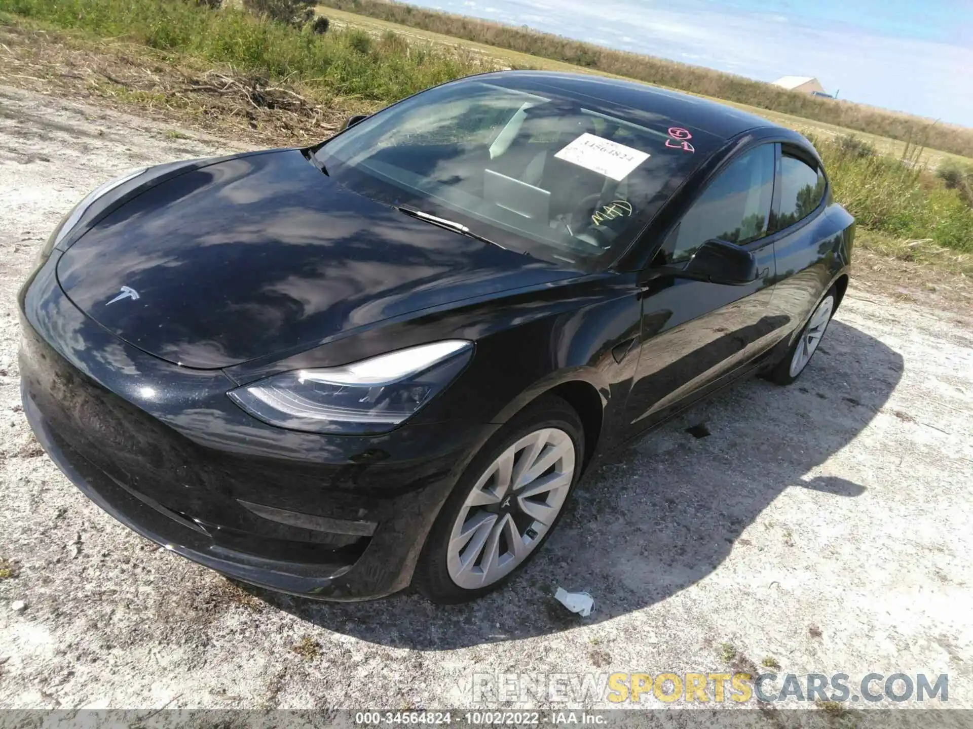 2 Photograph of a damaged car 5YJ3E1EB6NF309639 TESLA MODEL 3 2022